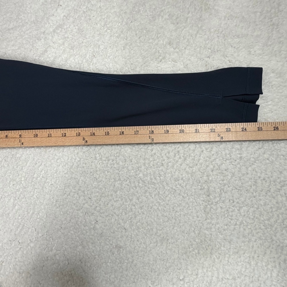 Lululemon High Rise Leggings Navy Blue Split Hem Athletic Pants Size 6 LW5GYIS - Picture 6 of 8